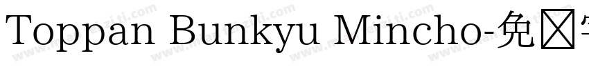 Toppan Bunkyu Mincho字体转换